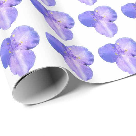 Dewy Trillium Spring Wildblume Geschenkpapier (Rolleneckpunkt)