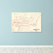 Dexter Asylum and Central Bridge Atlas Map Leinwanddruck (Insitu (Holzboden))