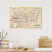 Dexter Asylum and Central Bridge Atlas Map Poster (Küche)