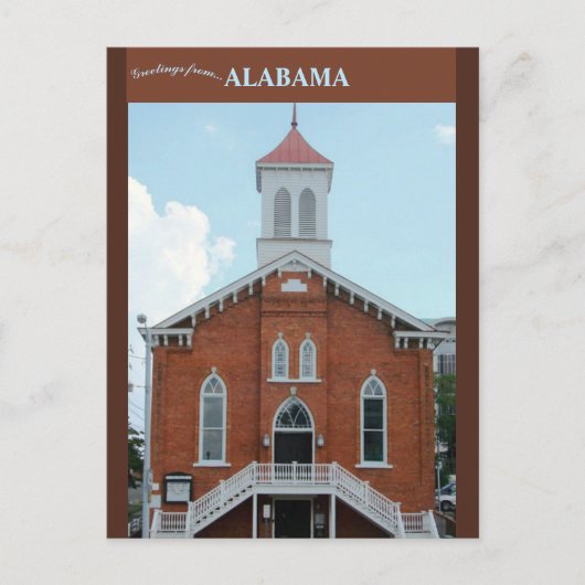 Dexter Avenue Baptist Church Montgomery Alabama Postkarte (Vorderseite)