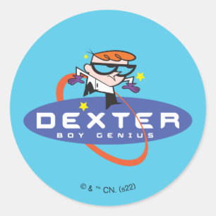 Dexter "Boy Genius" Runder Aufkleber
