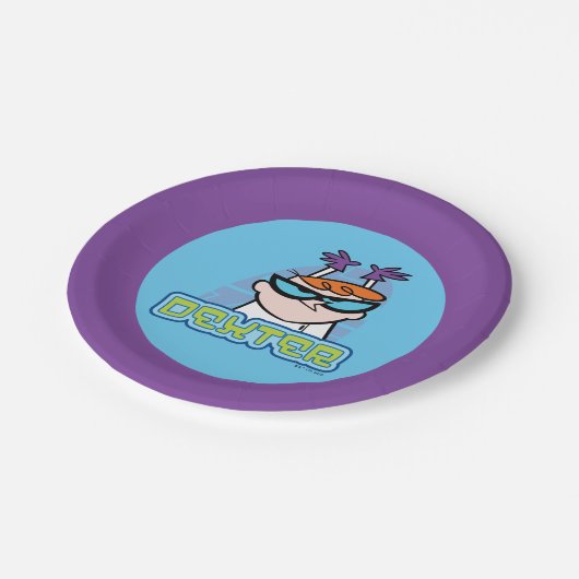 Dexter Character Name Graphic Pappteller (Schrägansicht)