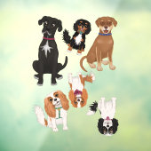 Dexter der Hund und Freunde Klammern Fensteraufkleber (Blatt 3)