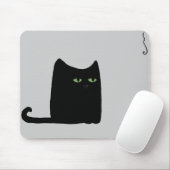 Dexter die fette schwarze Katze Mousepad (Mit Mouse)