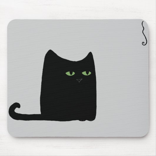 Dexter die fette schwarze Katze Mousepad (Vorne)