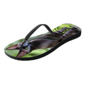 Dexter die schwarze Siamkatze, Flip Flops Badesandalen (Schrägansicht)