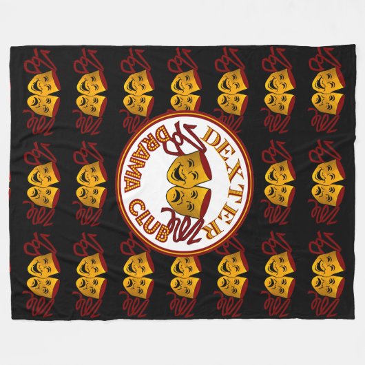 Dexter-Drama-großes Fleece-Schwarzes mit Fleecedecke (Vorderseite (Horizontal))