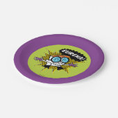 Dexter "Eureka!" Halftone Callot Graphic Pappteller (Schrägansicht)