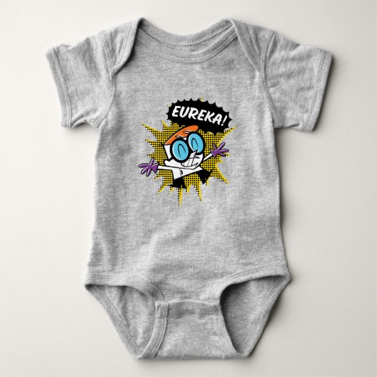 Dexter "Eureka!" Halftone Callout Graphic Baby Strampler (Vorderseite)