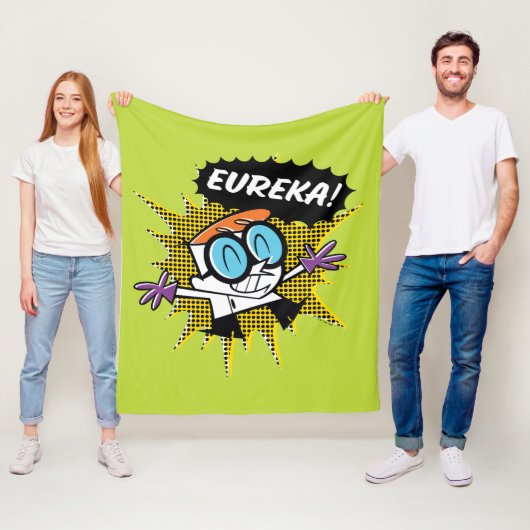 Dexter "Eureka!" Halftone Callout Graphic Fleecedecke (Beispiel)