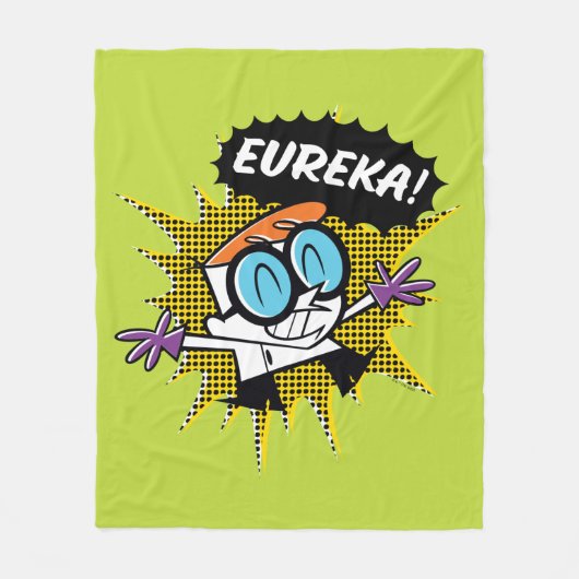 Dexter "Eureka!" Halftone Callout Graphic Fleecedecke (Vorderseite)