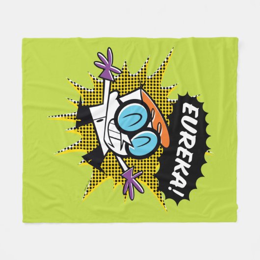 Dexter "Eureka!" Halftone Callout Graphic Fleecedecke (Vorderseite (Horizontal))