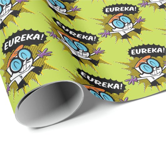 Dexter "Eureka!" Halftone Callout Graphic Geschenkpapier (Rolleneckpunkt)