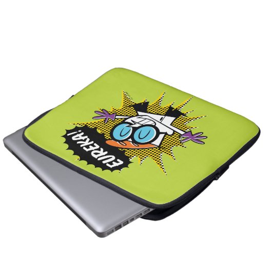 Dexter "Eureka!" Halftone Callout Graphic Laptopschutzhülle (Vorne Knopf)