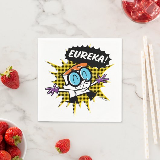 Dexter "Eureka!" Halftone Callout Graphic Serviette (Beispiel)