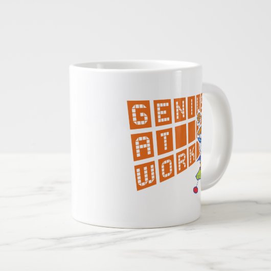 Dexter "Genius At Work" Jumbo-Tasse (Vorderseite Rechts)