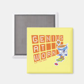 Dexter "Genius at work" Magnet (Vorderseite/Rückseite)