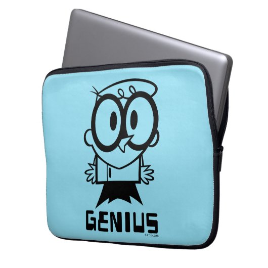 Dexter "Genius" Kontur Graphic Laptopschutzhülle (Vorderseite Links)