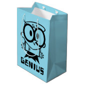 Dexter "Genius" Kontur Graphic Mittlere Geschenktüte (Rückseite Schrägansicht)