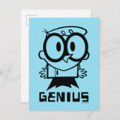 Dexter "Genius" Kontur Graphic Postkarte (Vorne/Hinten)