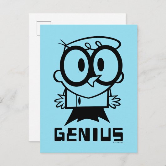 Dexter "Genius" Kontur Graphic Postkarte (Vorne/Hinten)