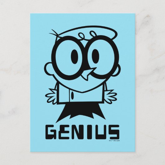 Dexter "Genius" Kontur Graphic Postkarte (Vorderseite)