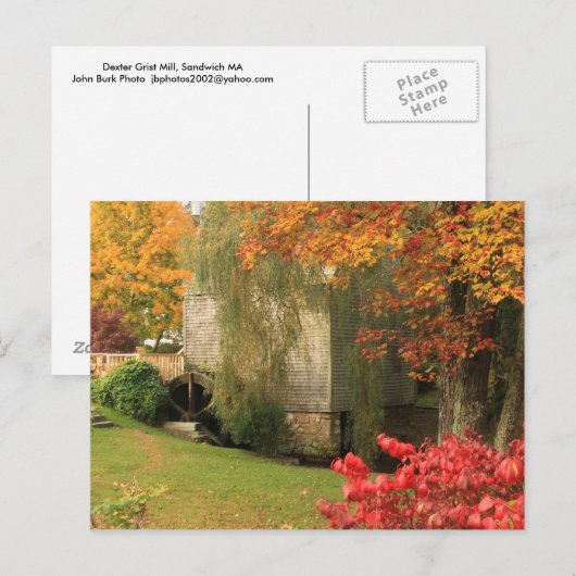 Dexter Grist Mill Sandwich Cape Cod Postkarte (Vorne/Hinten)