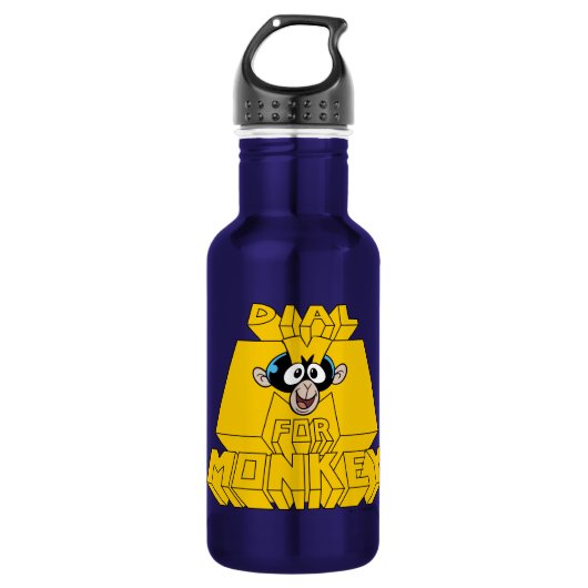 Dexter-Labor - Dial m für Affen Edelstahlflasche (Vorderseite)