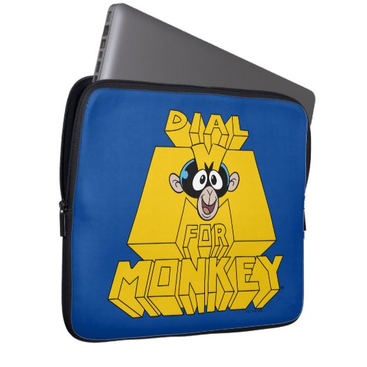 Dexter-Labor - Dial m für Affen Laptopschutzhülle (Vorne Rechts)