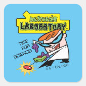 Dexter mit Remote Quadratischer Aufkleber (Vorderseite)