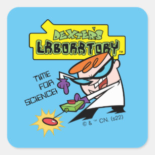 Dexter mit Remote Quadratischer Aufkleber