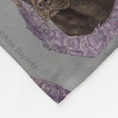 Dexter - Schokolade Labrador Fleecedecke (Ecke)