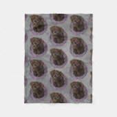 Dexter - Schokolade Labrador Fleecedecke (Vorderseite)