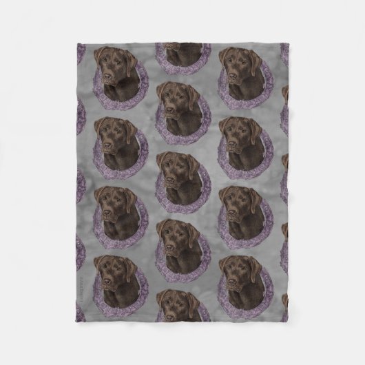 Dexter - Schokolade Labrador Fleecedecke (Vorderseite)