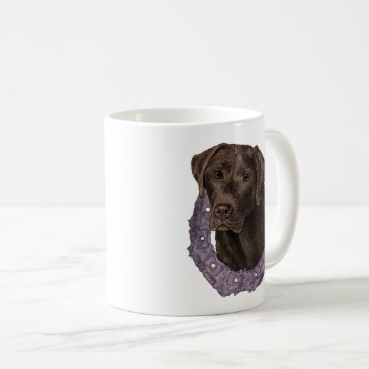 Dexter - Schokolade Labrador Kaffeetasse (VorderseiteRechts)