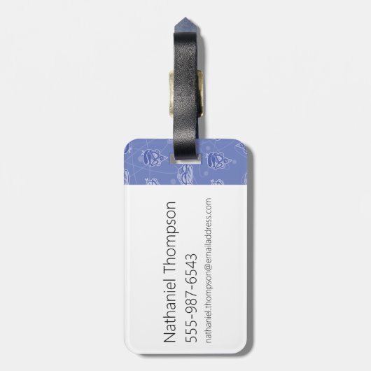 Dexter und Mandark Atommuster Gepäckanhänger (Rückseite vertikal)