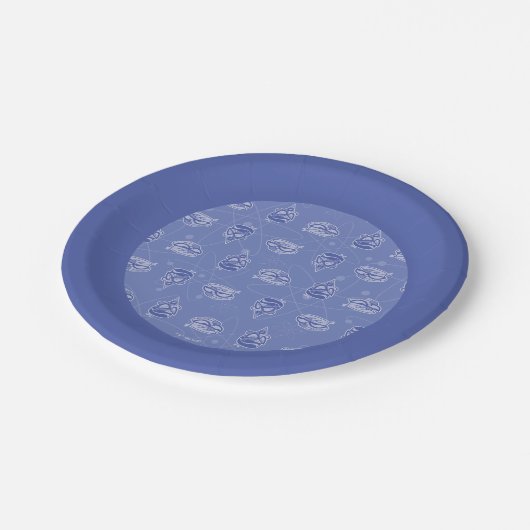 Dexter und Mandark Atommuster Pappteller (Schrägansicht)