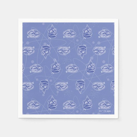 Dexter und Mandark Atommuster Serviette (Vorderseite)