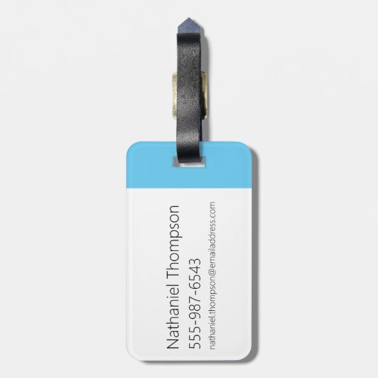 Dexter-Zeichenname Graphic Gepäckanhänger (Rückseite vertikal)