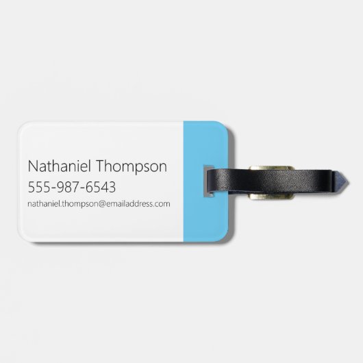 Dexter-Zeichenname Graphic Gepäckanhänger (Rückseite horizontal)