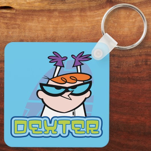 Dexter-Zeichenname Graphic Schlüsselanhänger (Rückseite)