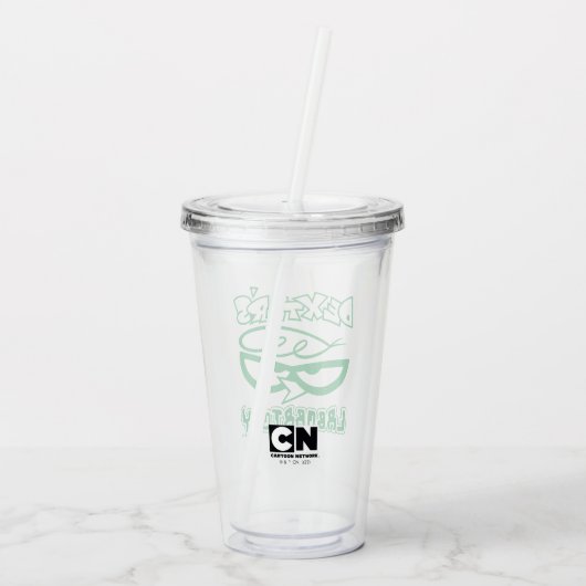 Dexter's Laboratory Face Logo Acryltrinkbecher (Rückseite)