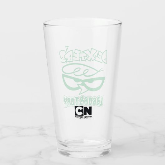 Dexter's Laboratory Face Logo Glas (Rückseite)