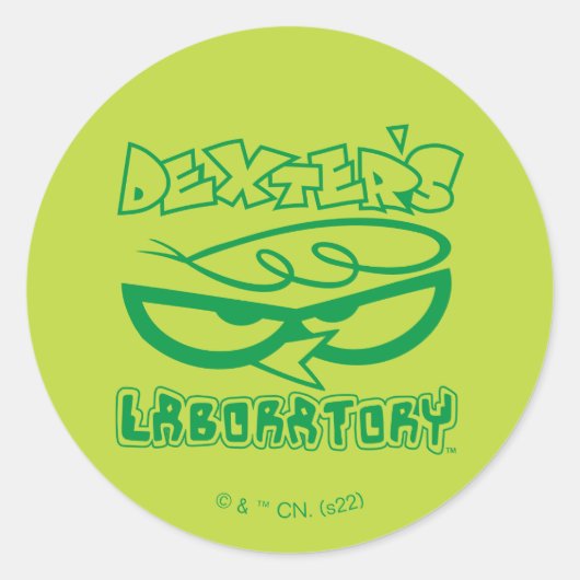 Dexter's Laboratory Face Logo Runder Aufkleber (Vorderseite)