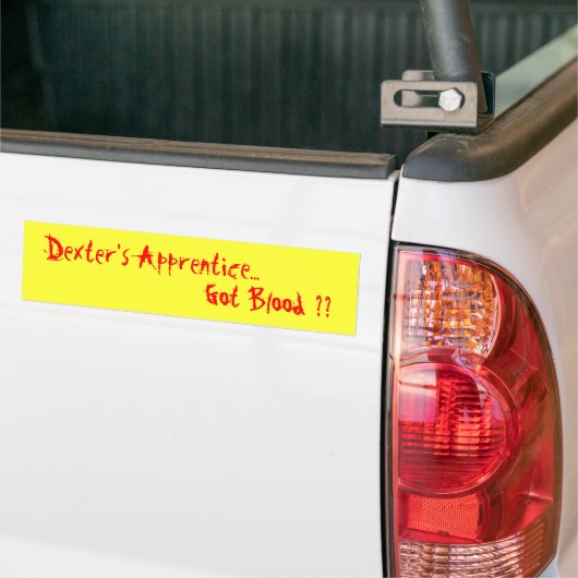Dexters Lehrling…, got Blut?? Autoaufkleber (Auf Lkw)
