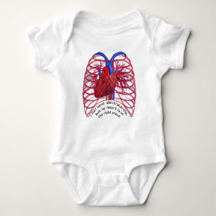 Dextrocardia Wortspiel Baby Strampler