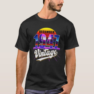 Dezember 1947 Retro 74. Geburtstag Vaporwave 70'S T-Shirt