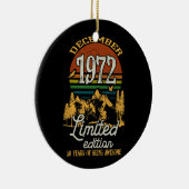 Dezember 1972 Sonnenuntergang 50 Jahre alt 50. Geb Keramik Ornament (Rechts)