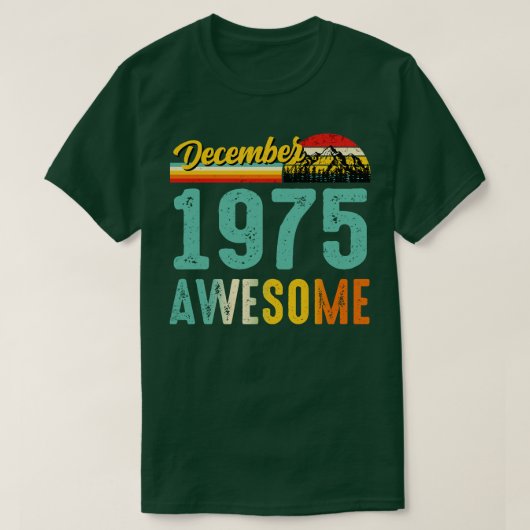 Dezember 1975 Geburtstagsgeschenk Shirt Vintag Dez (Design vorne)