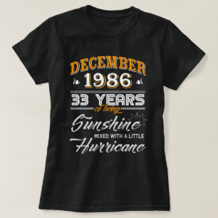 Dezember 1986 Shirt-33. Jahrestags-Geschenke T-Shirt